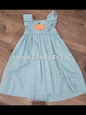 Smock Candy Light Blue Ruffled Sundress for Girls